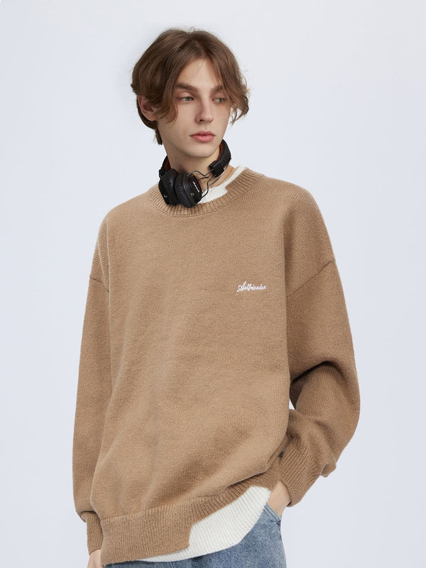 Helmiss - Fake Two Basic Classic Sweater- Streetwear Fashion - helmiss.com