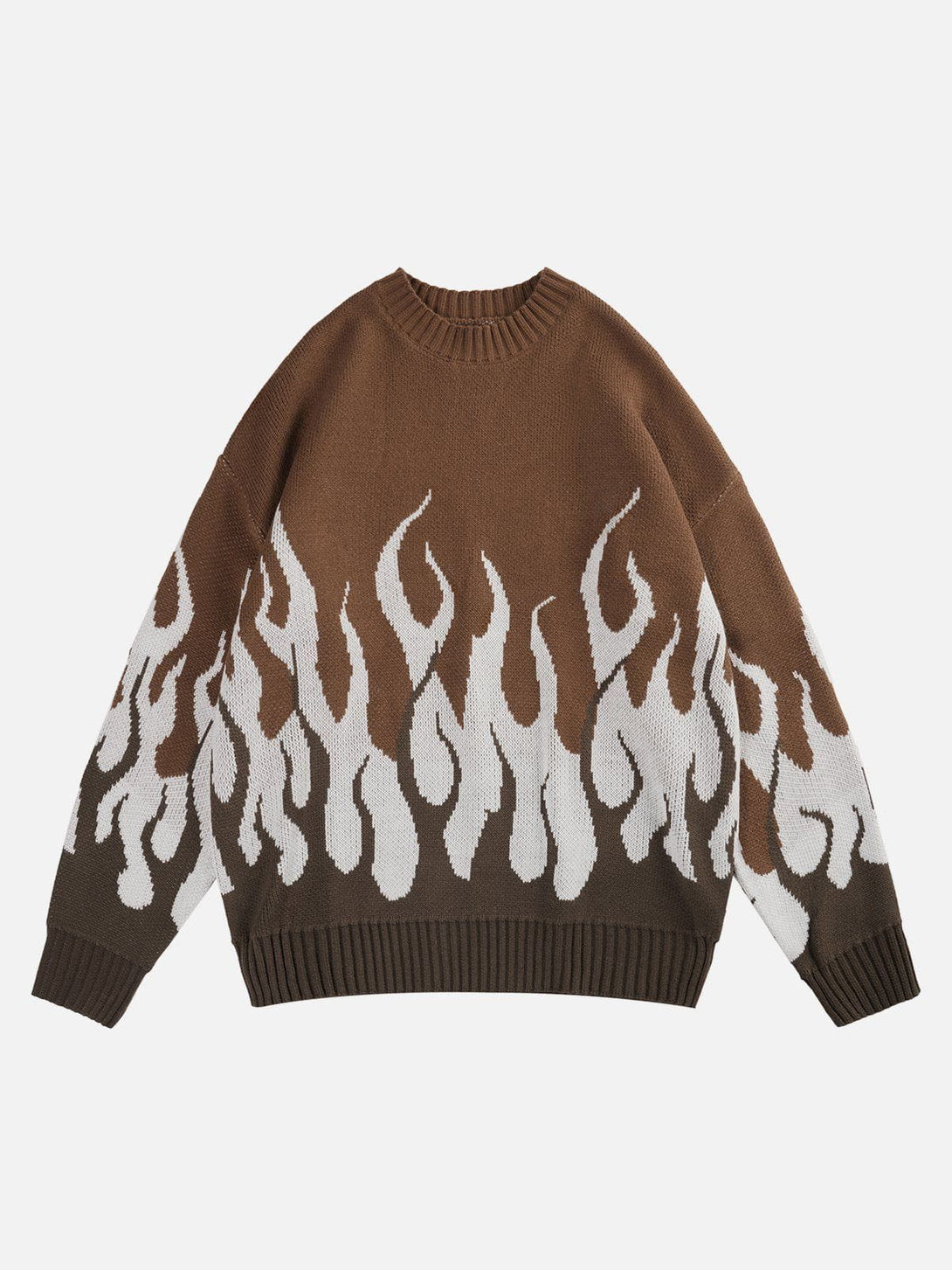 Helmiss - Flame Print Sweater- Streetwear Fashion - helmiss.com