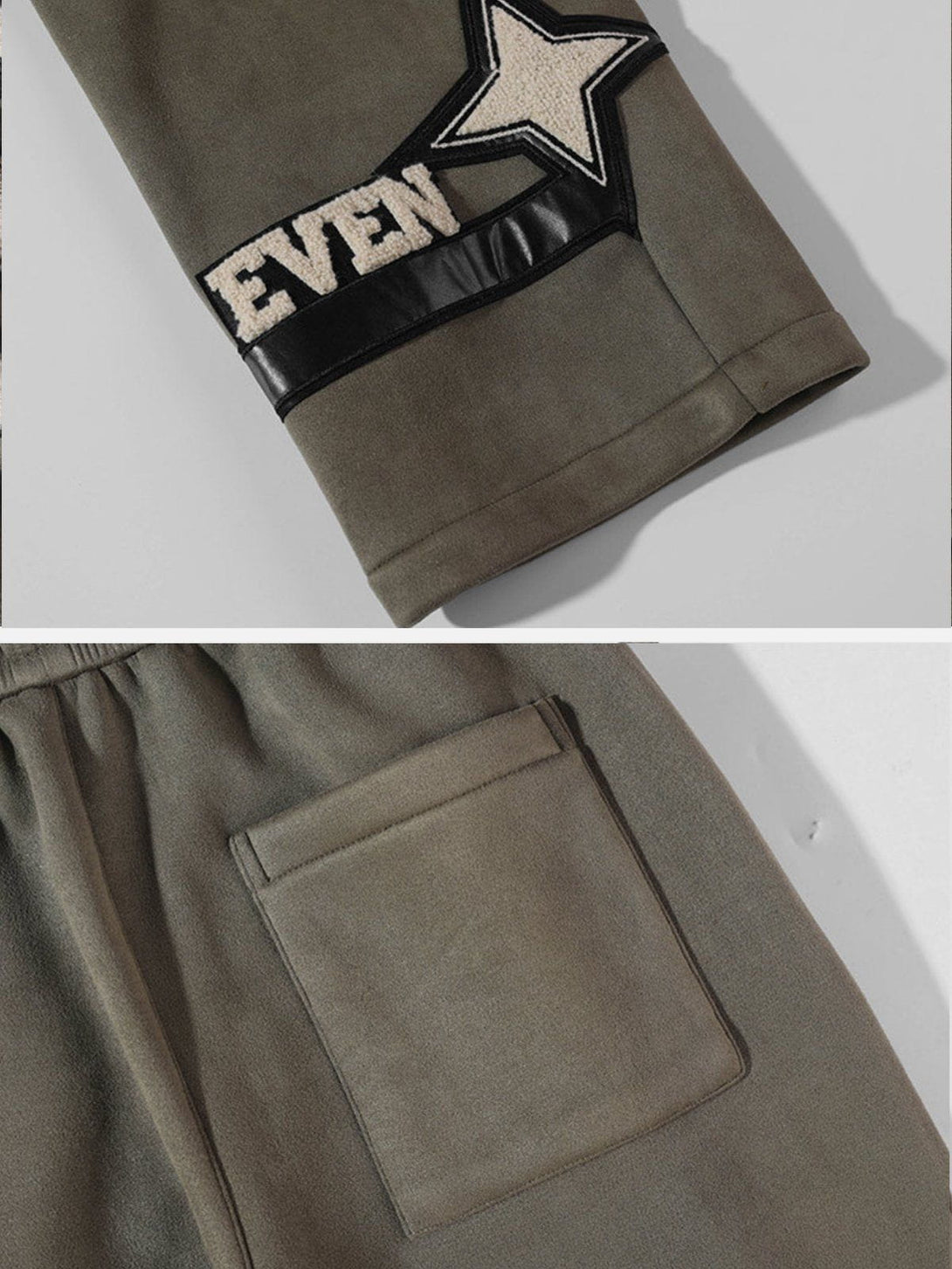 Helmiss - Fleece Suede Sweatpants- Streetwear Fashion - helmiss.com