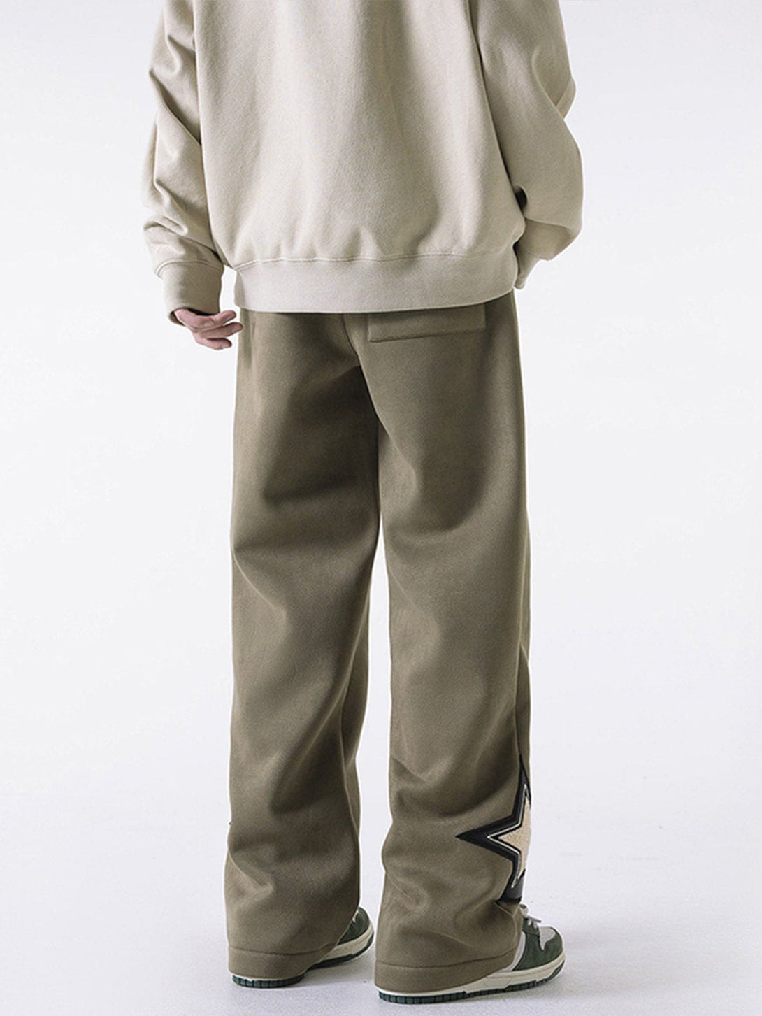 Helmiss - Fleece Suede Sweatpants- Streetwear Fashion - helmiss.com