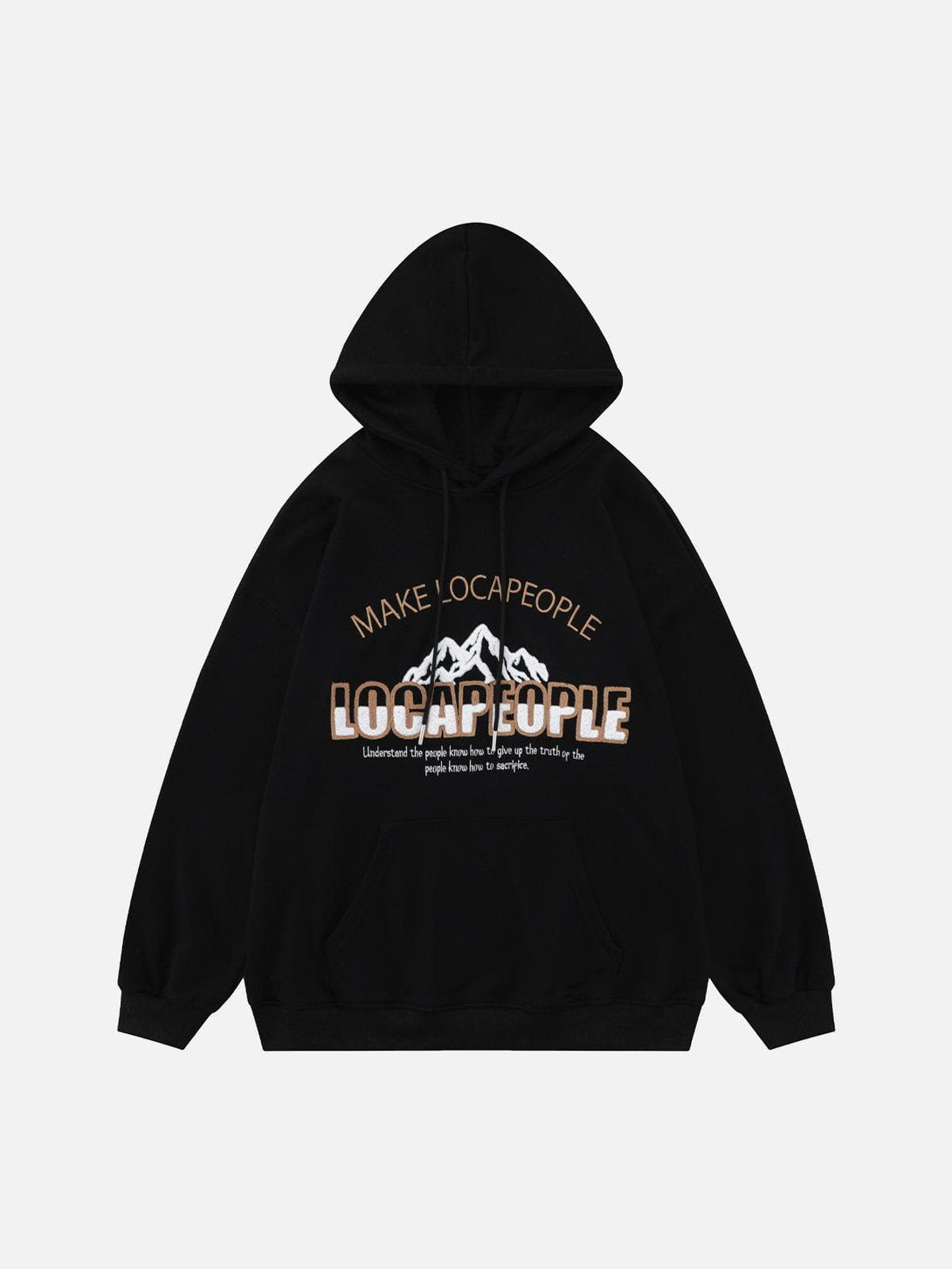 Helmiss - Flocked Mountain Hoodie- Streetwear Fashion - helmiss.com