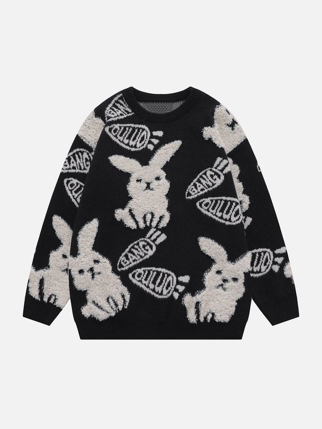 Helmiss - Flocking Rabbit Knit Sweater- Streetwear Fashion - helmiss.com