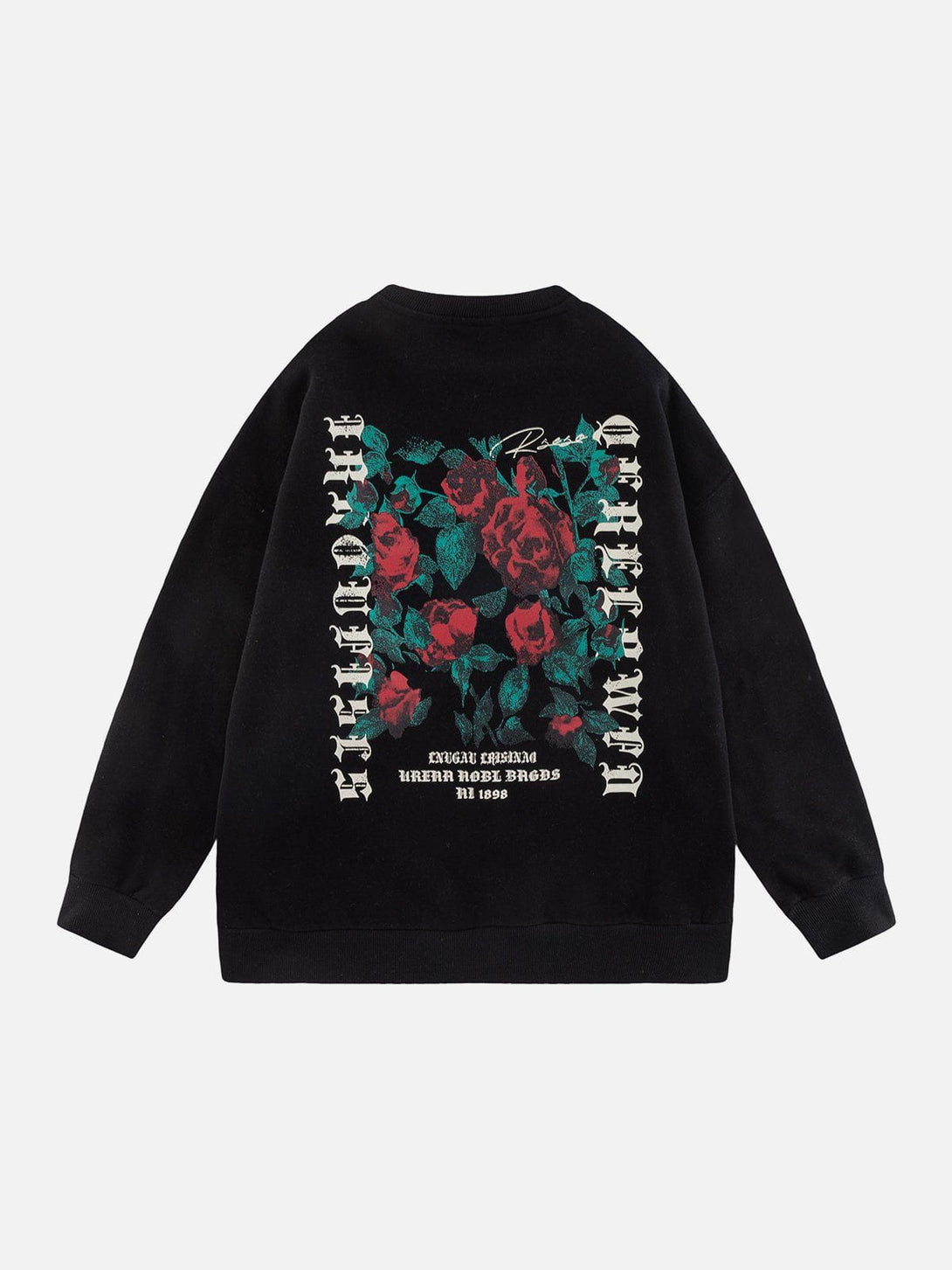 Helmiss - Floral Print Sweatshirt- Streetwear Fashion - helmiss.com