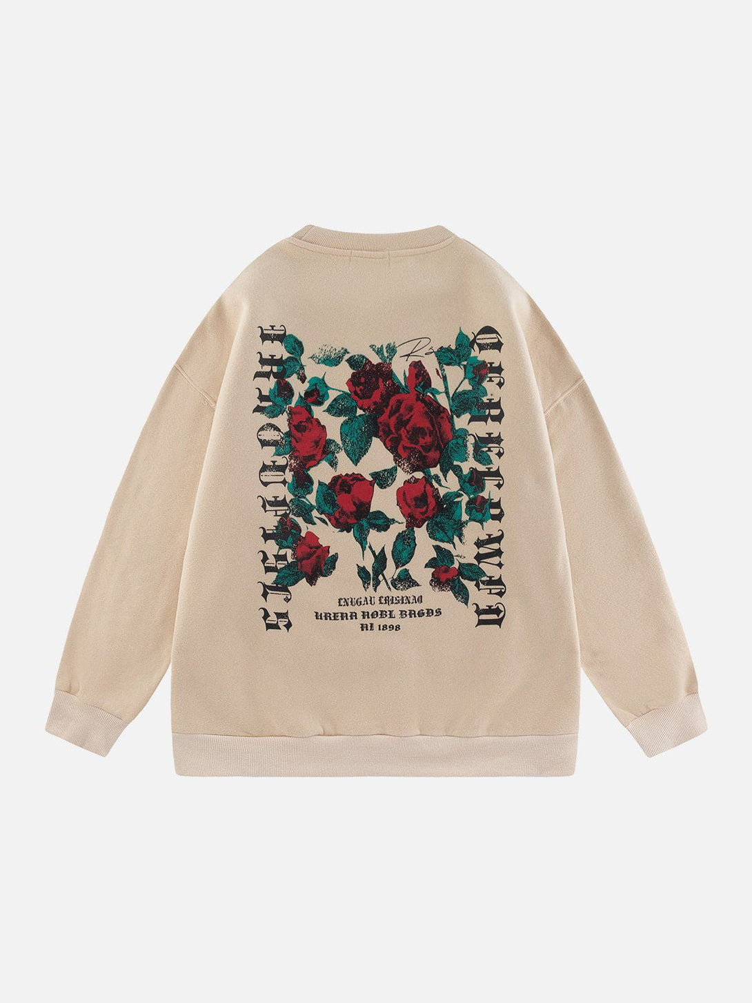 Helmiss - Floral Print Sweatshirt- Streetwear Fashion - helmiss.com