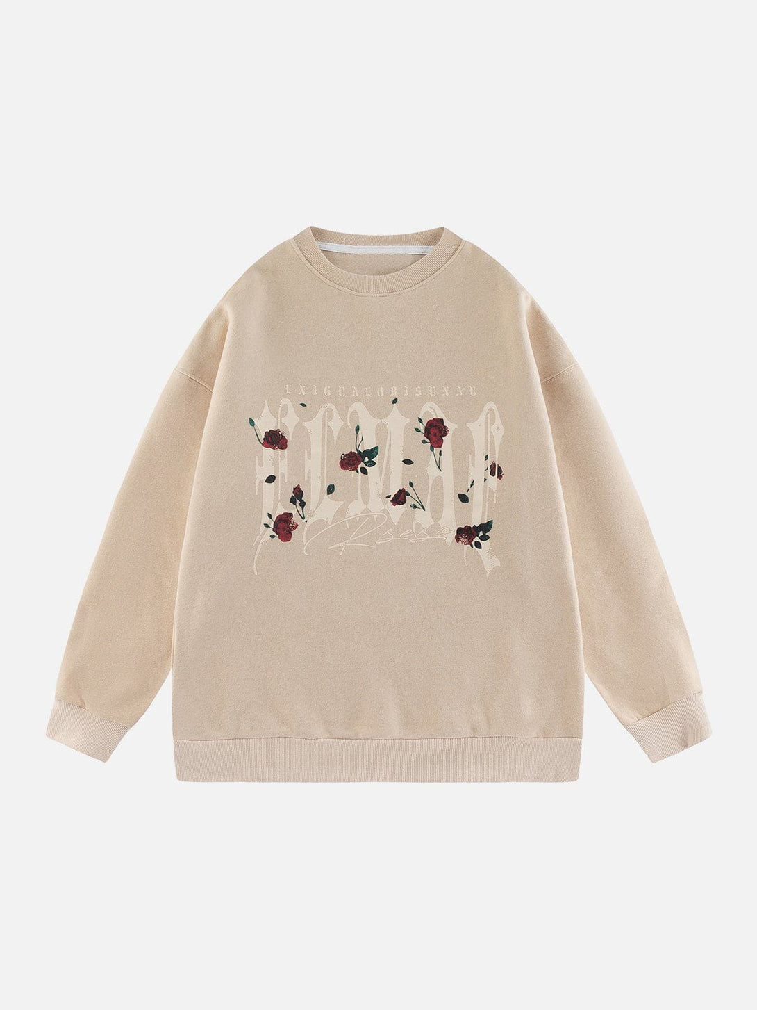 Helmiss - Floral Print Sweatshirt- Streetwear Fashion - helmiss.com