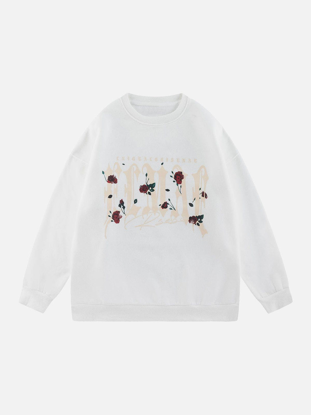 Helmiss - Floral Print Sweatshirt- Streetwear Fashion - helmiss.com