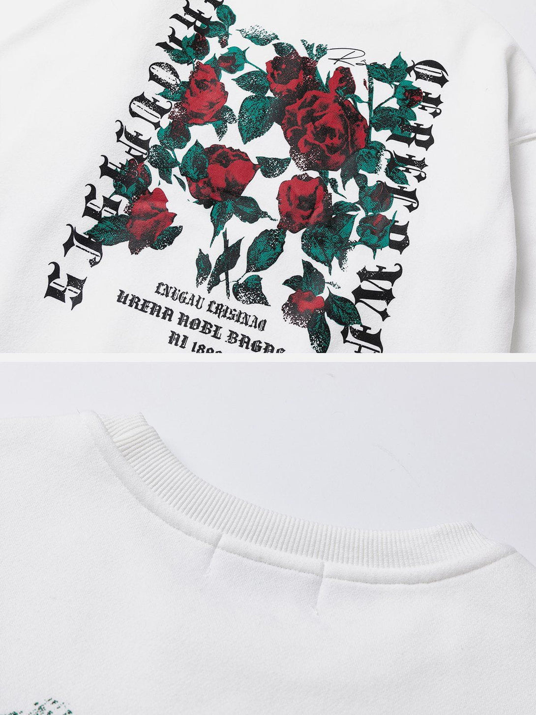 Helmiss - Floral Print Sweatshirt- Streetwear Fashion - helmiss.com