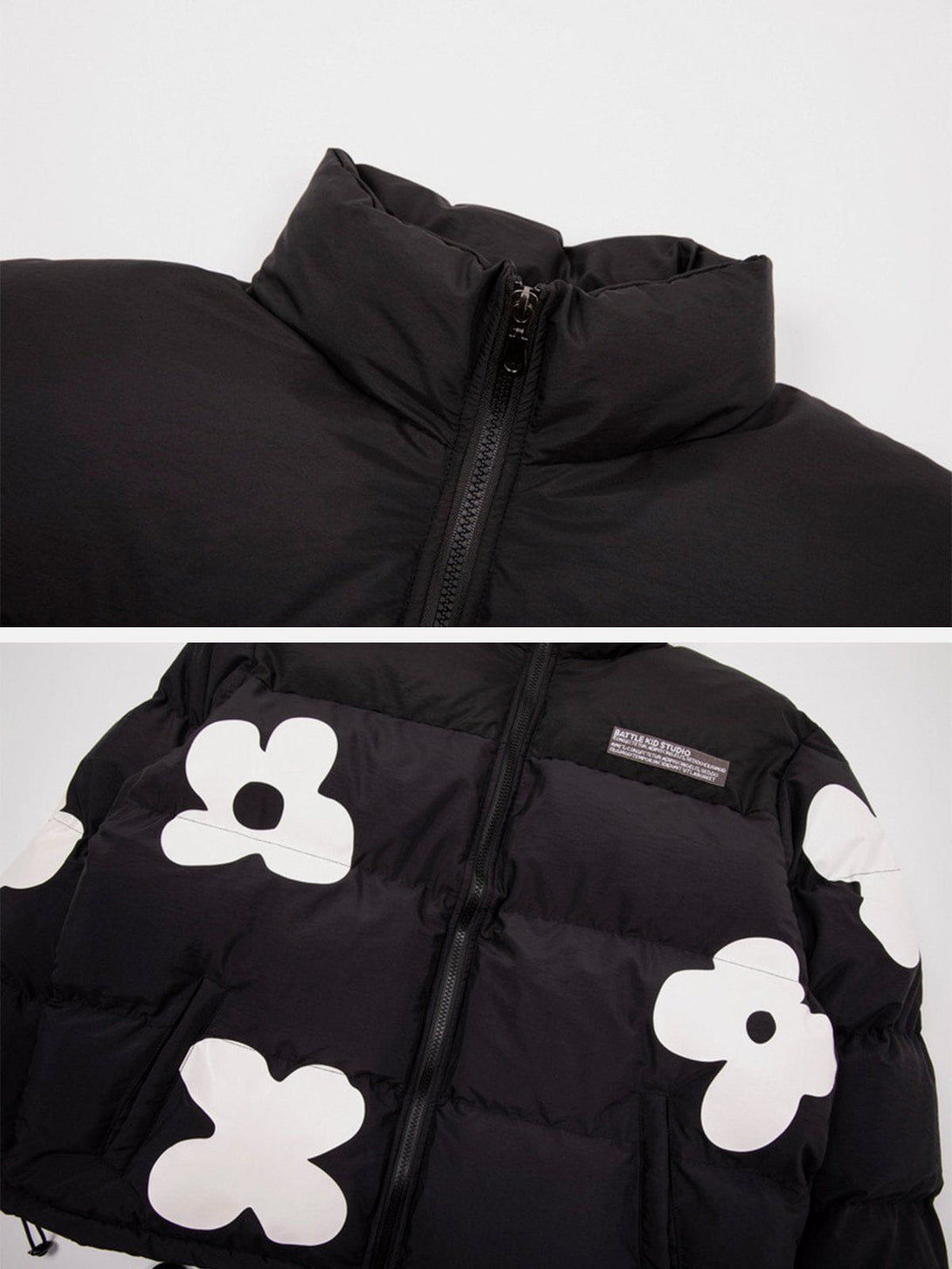 Helmiss - Flower Patchwork Winter Coat- Streetwear Fashion - helmiss.com