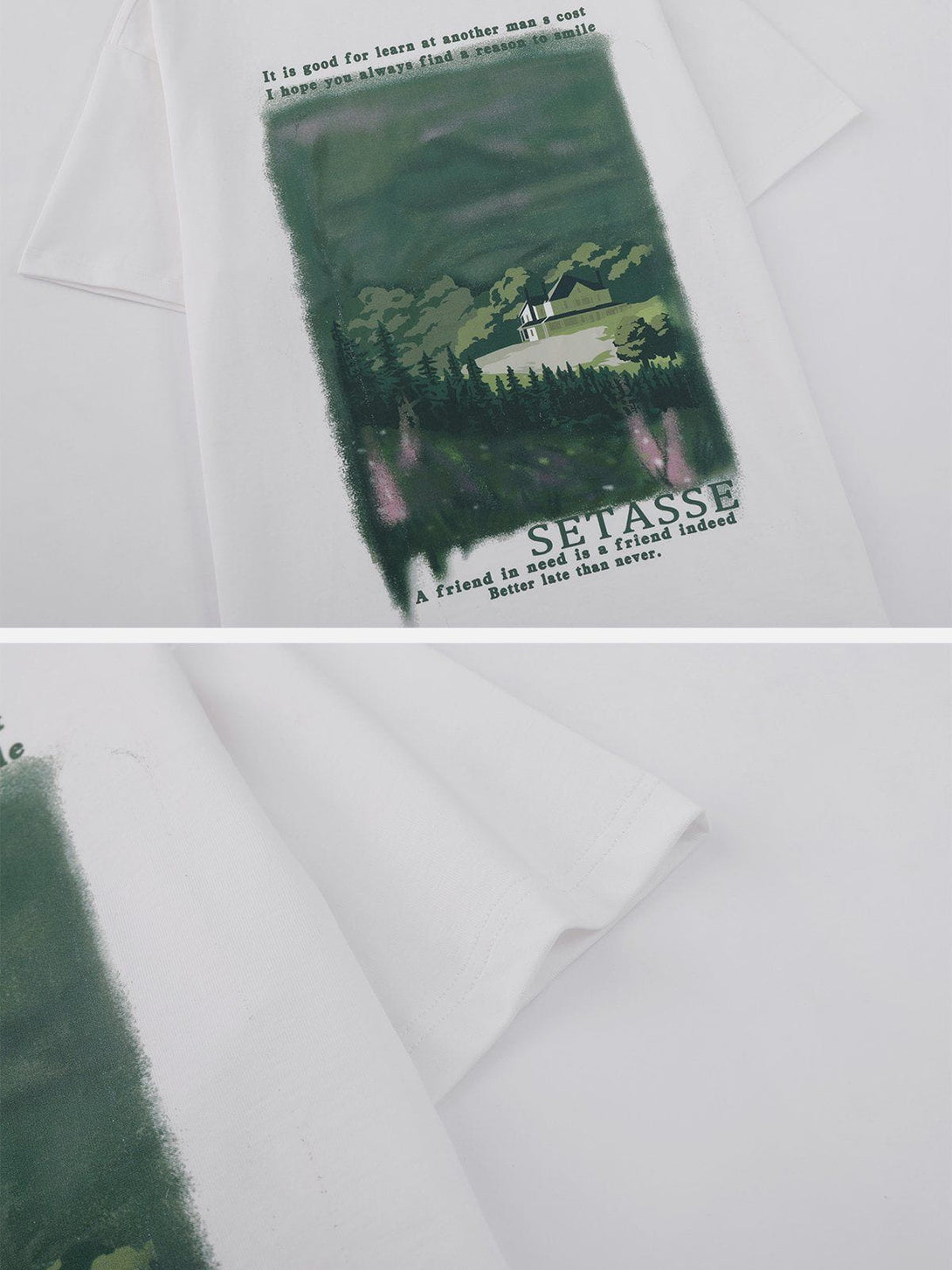 Helmiss - Forest House Print Tee- Streetwear Fashion - helmiss.com