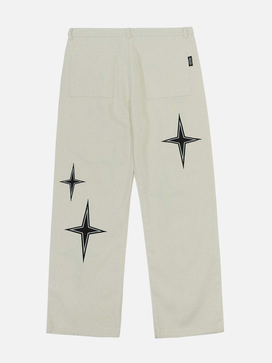 Helmiss - Four-pointed Star Print Pants- Streetwear Fashion - helmiss.com