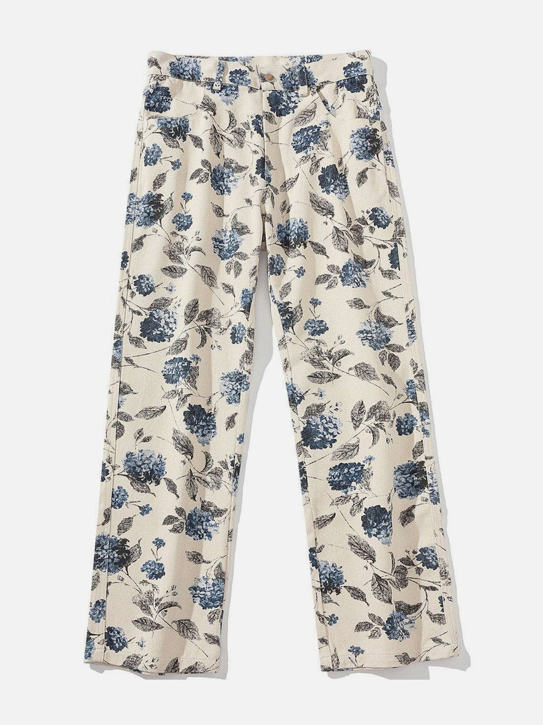 Helmiss - Full Flower Print Pants- Streetwear Fashion - helmiss.com