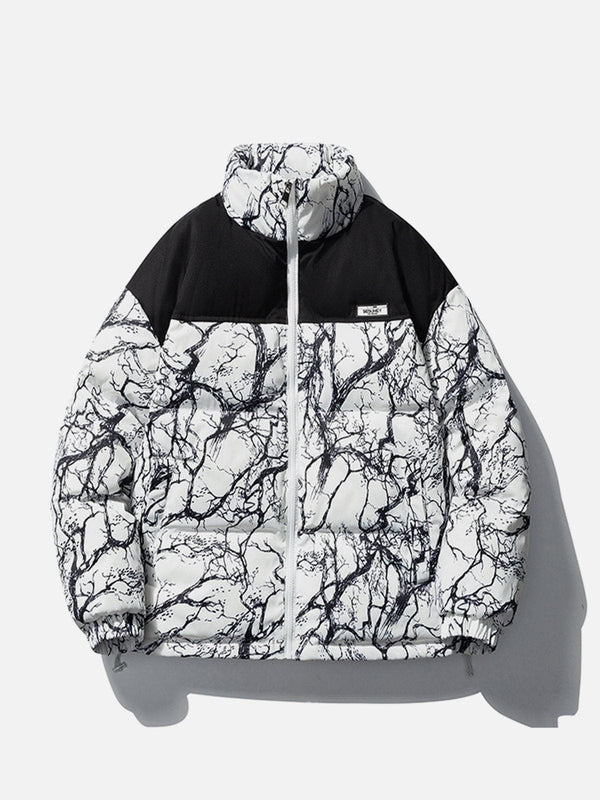 Helmiss - Full Print Branch Winter Coat- Streetwear Fashion - helmiss.com