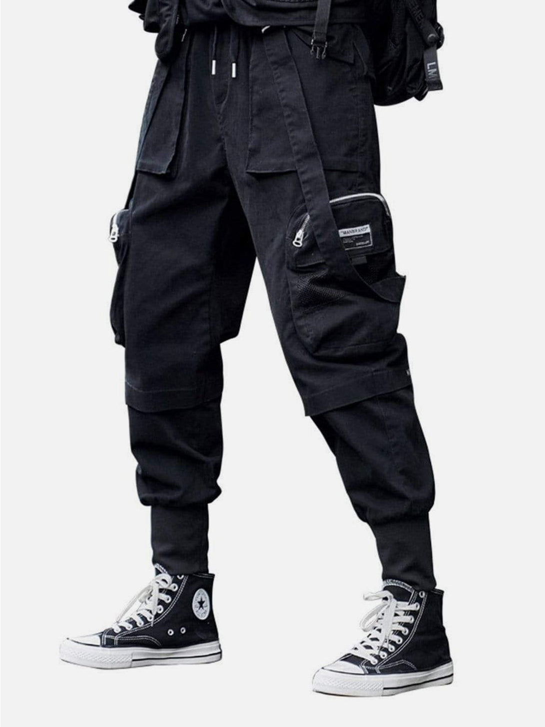 Helmiss - Function Buttons Ribbons Stereoscopic Pockets Cargo Pants- Streetwear Fashion - helmiss.com