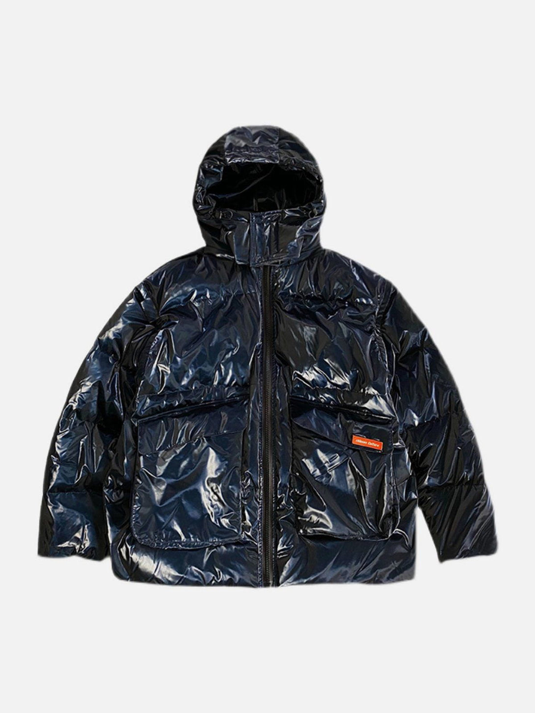 Helmiss - Glossy Removable Sleeves Winter Coat- Streetwear Fashion - helmiss.com