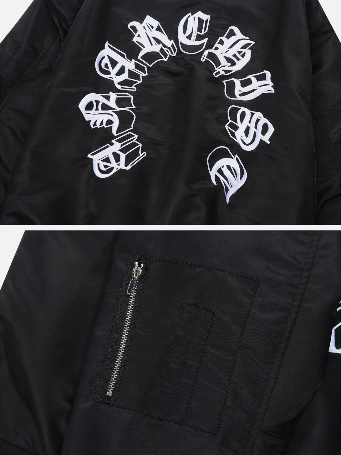 Helmiss - Gothic Letter Embroidery Anorak- Streetwear Fashion - helmiss.com