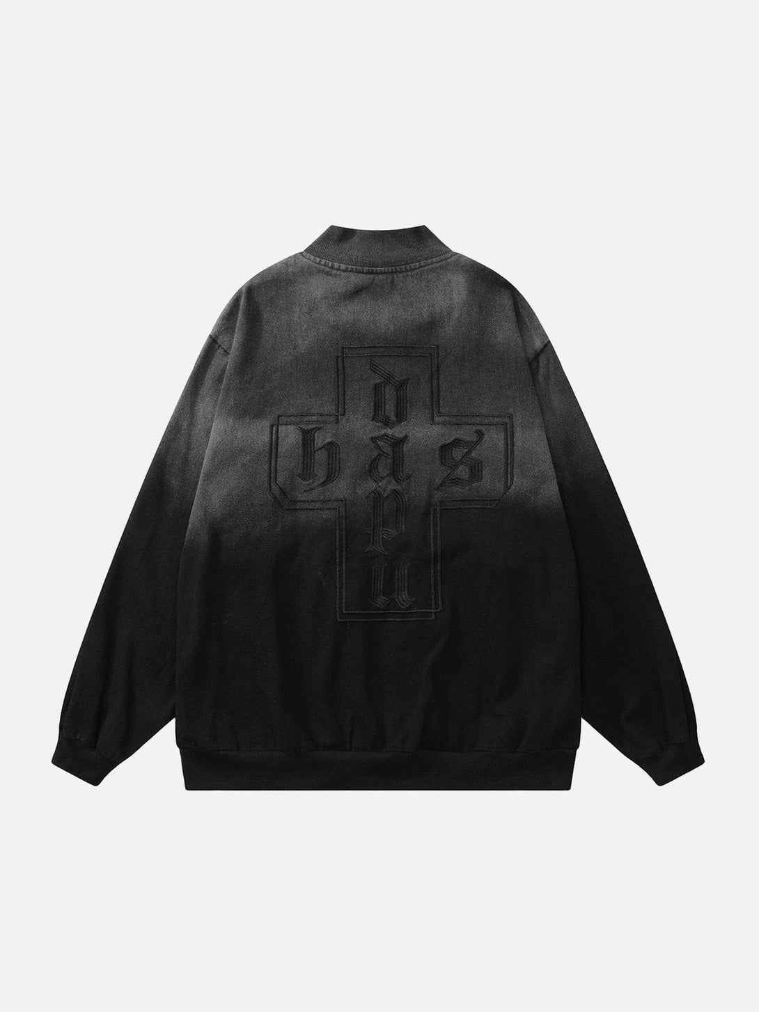 Helmiss - Gradient Contrast Embroidered Jacket- Streetwear Fashion - helmiss.com