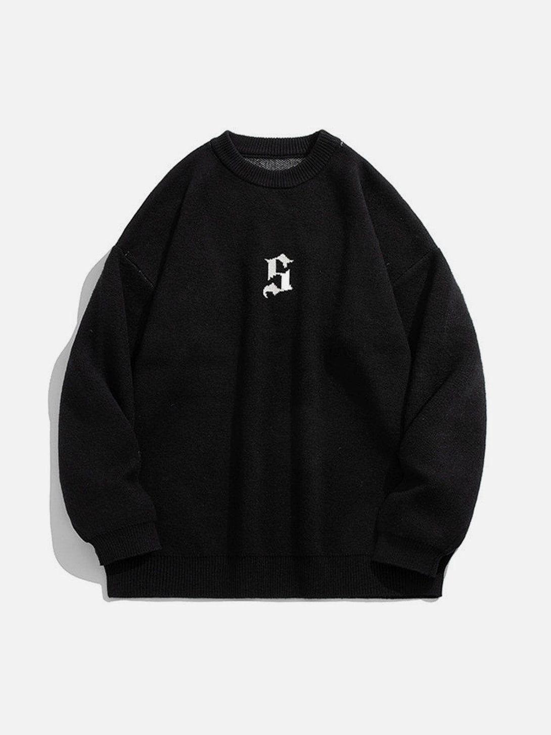 Helmiss - Gradient Letters Knit Sweater- Streetwear Fashion - helmiss.com