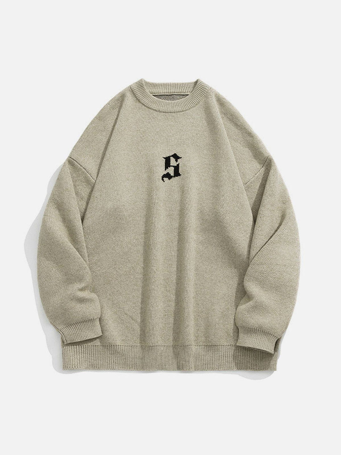 Helmiss - Gradient Letters Knit Sweater- Streetwear Fashion - helmiss.com