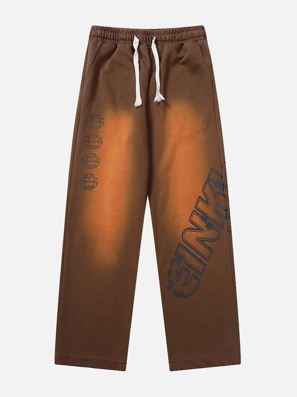 Helmiss - Gradient Monogram Print Pants- Streetwear Fashion - helmiss.com