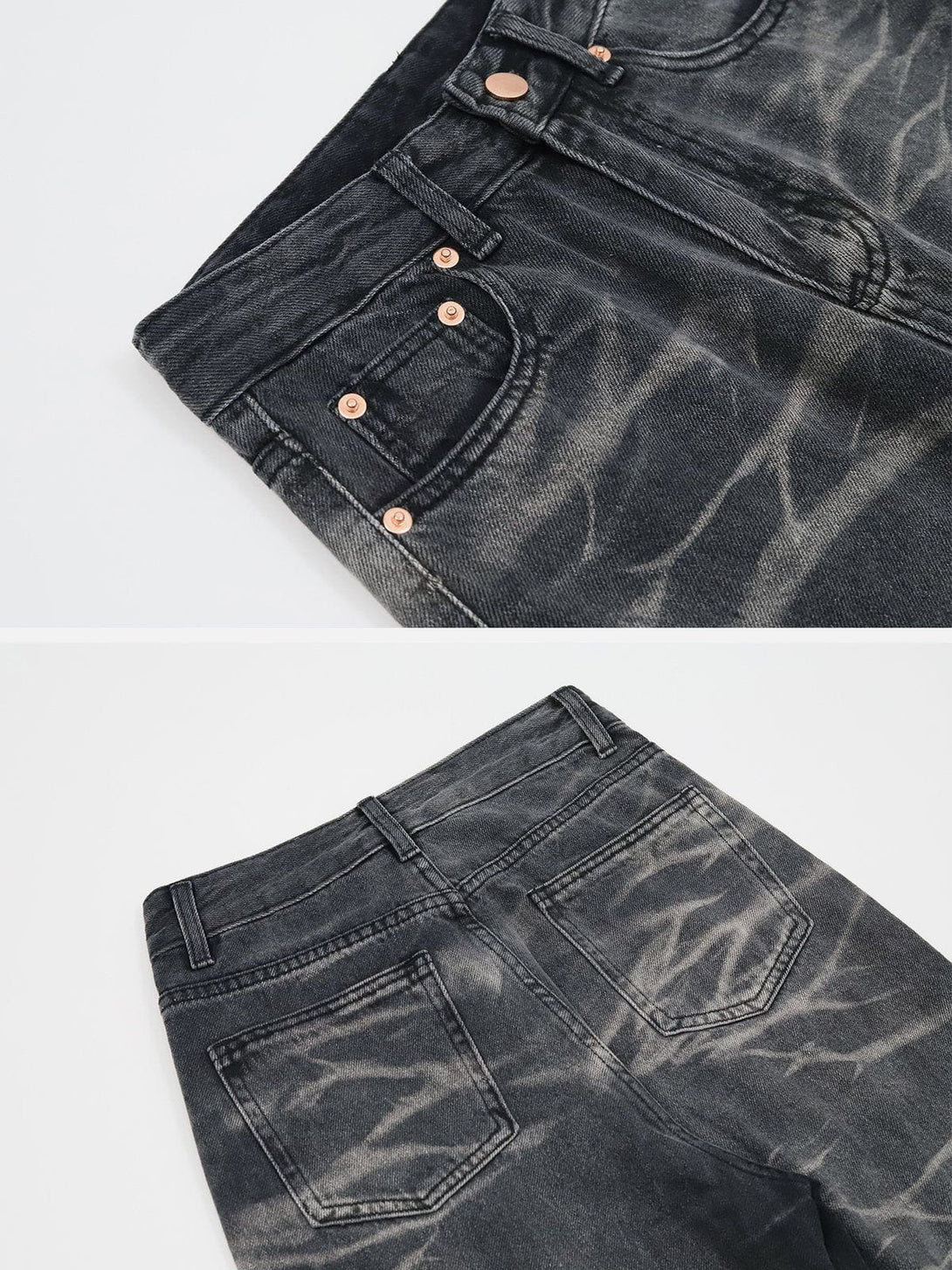 Helmiss - Gradient Ripple Jeans- Streetwear Fashion - helmiss.com