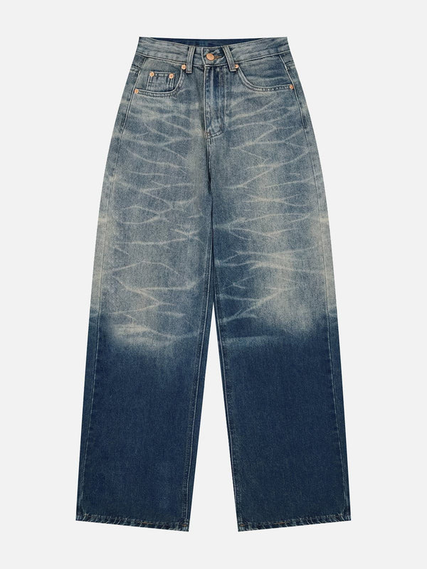 Helmiss - Gradient Ripple Jeans- Streetwear Fashion - helmiss.com