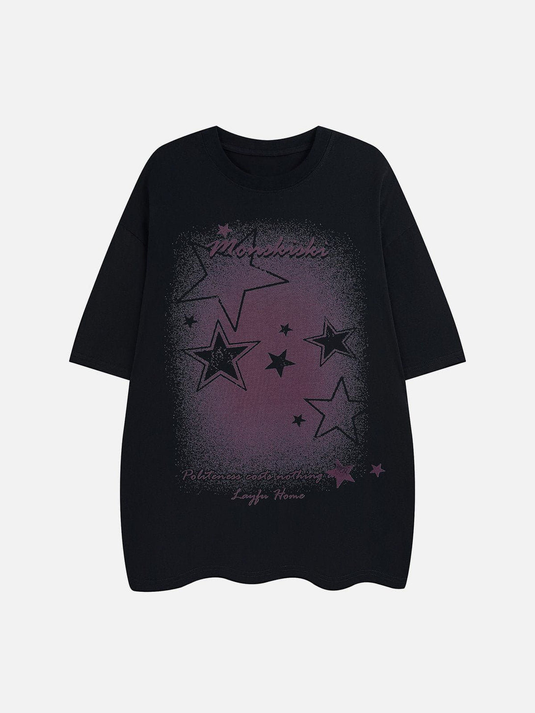 Helmiss - Gradient Star Print Tee- Streetwear Fashion - helmiss.com