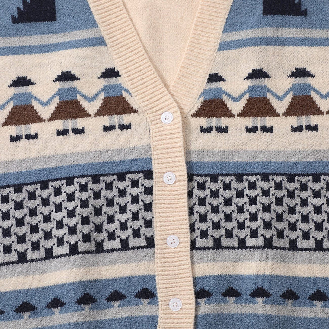 Helmiss - Hand In Hand Pattern Knit Sweater Vest- Streetwear Fashion - helmiss.com