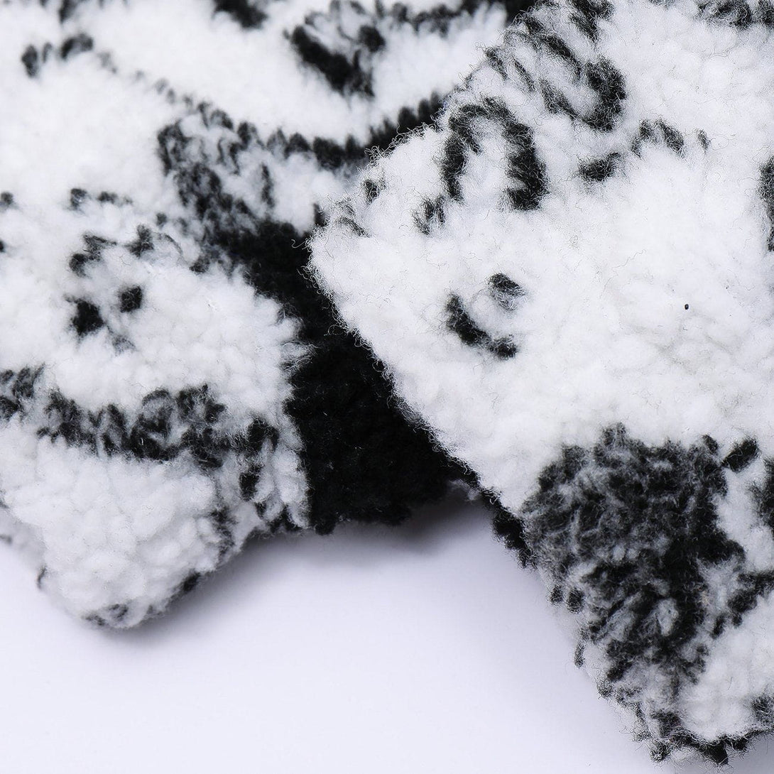 Helmiss - Head Full of Prints Sherpa Winter Coat- Streetwear Fashion - helmiss.com