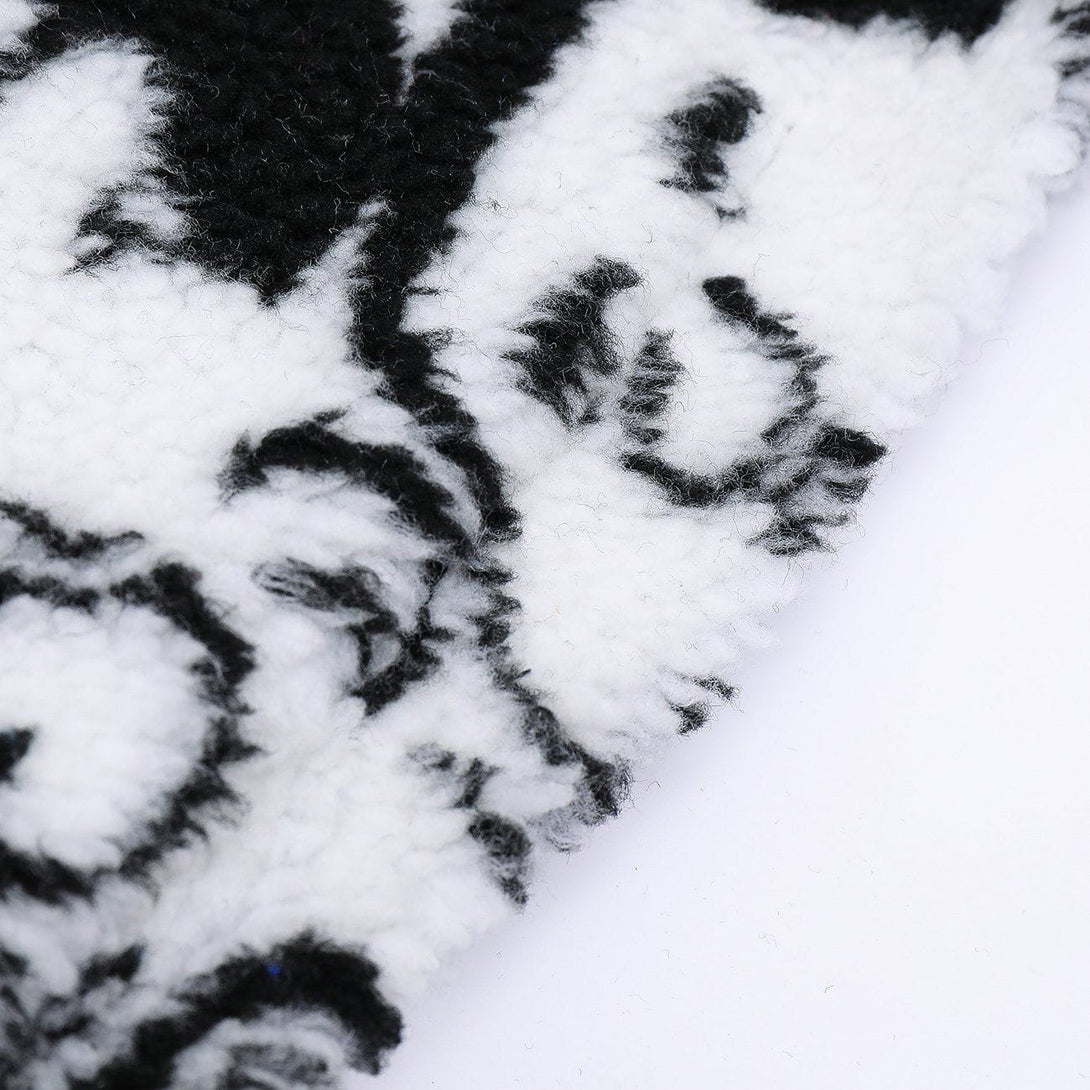 Helmiss - Head Full of Prints Sherpa Winter Coat- Streetwear Fashion - helmiss.com