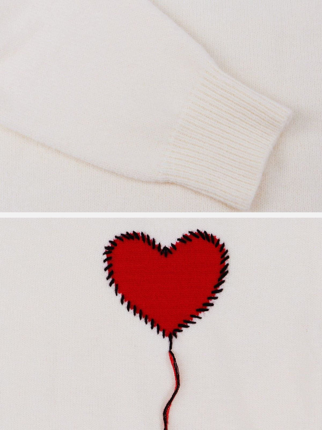 Helmiss - "Heart Choice" Knit Sweater- Streetwear Fashion - helmiss.com