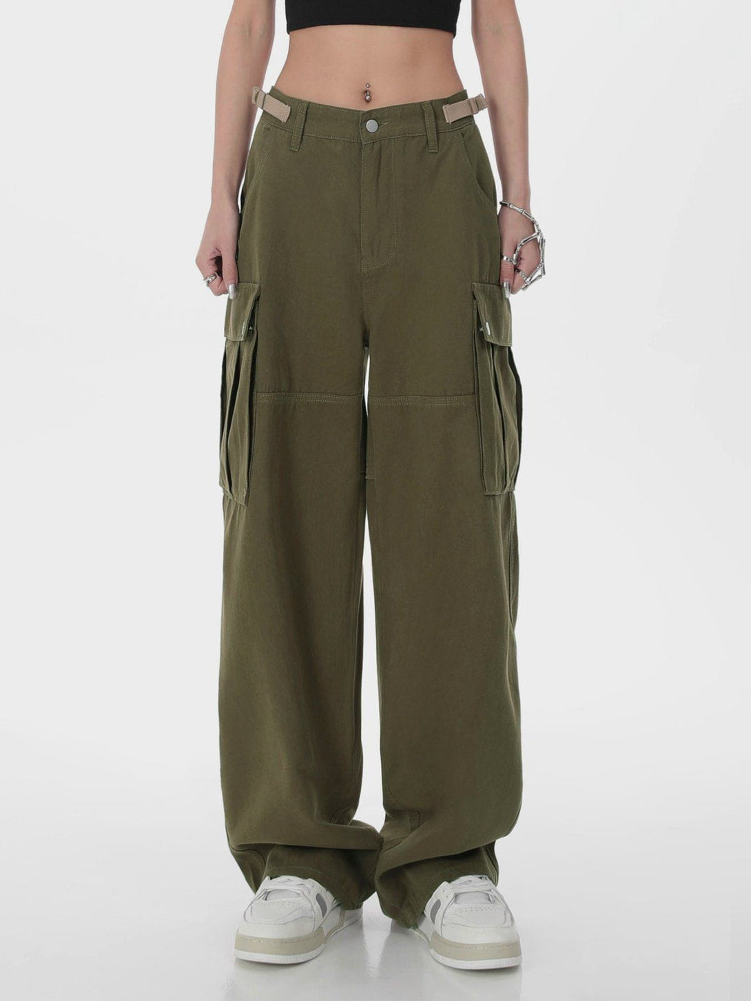 Helmiss - Hip Hop Straight Cargo Pants- Streetwear Fashion - helmiss.com