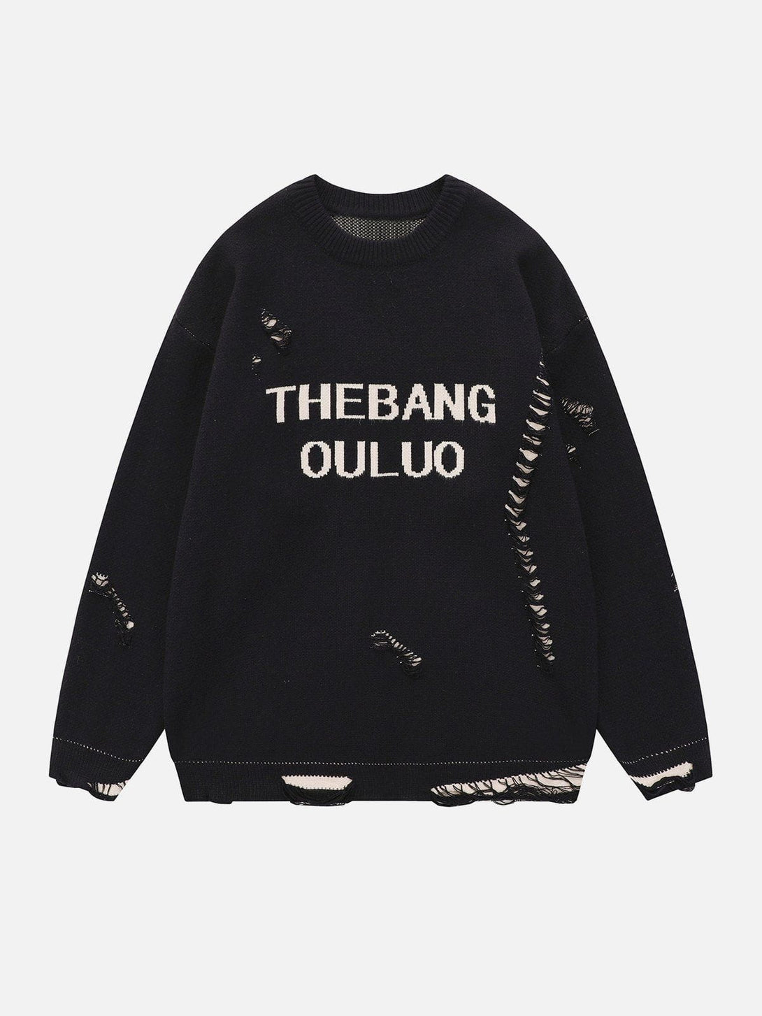 Helmiss - Hole Fake Two Sweater- Streetwear Fashion - helmiss.com