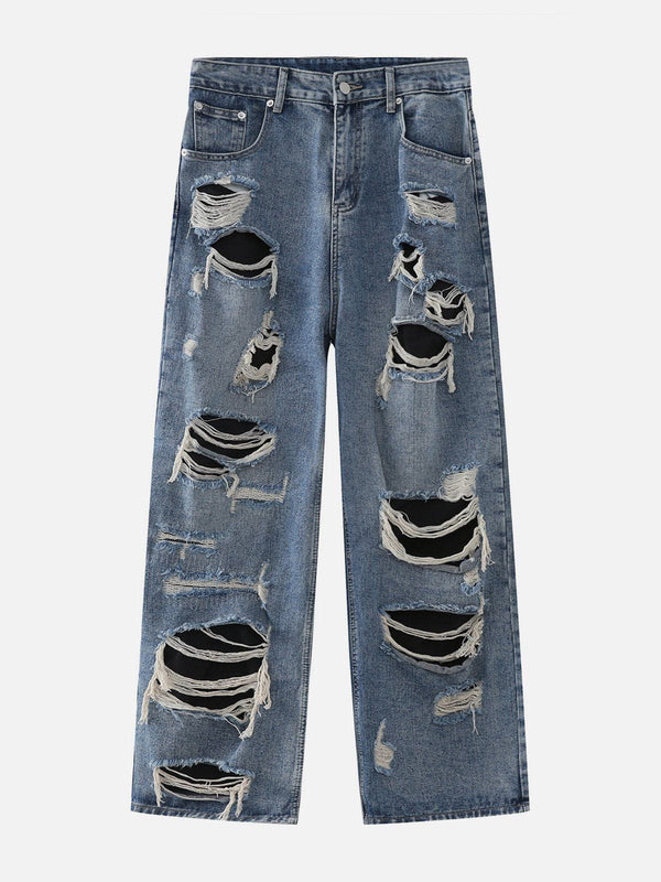 Helmiss - Hole Patch Jeans- Streetwear Fashion - helmiss.com