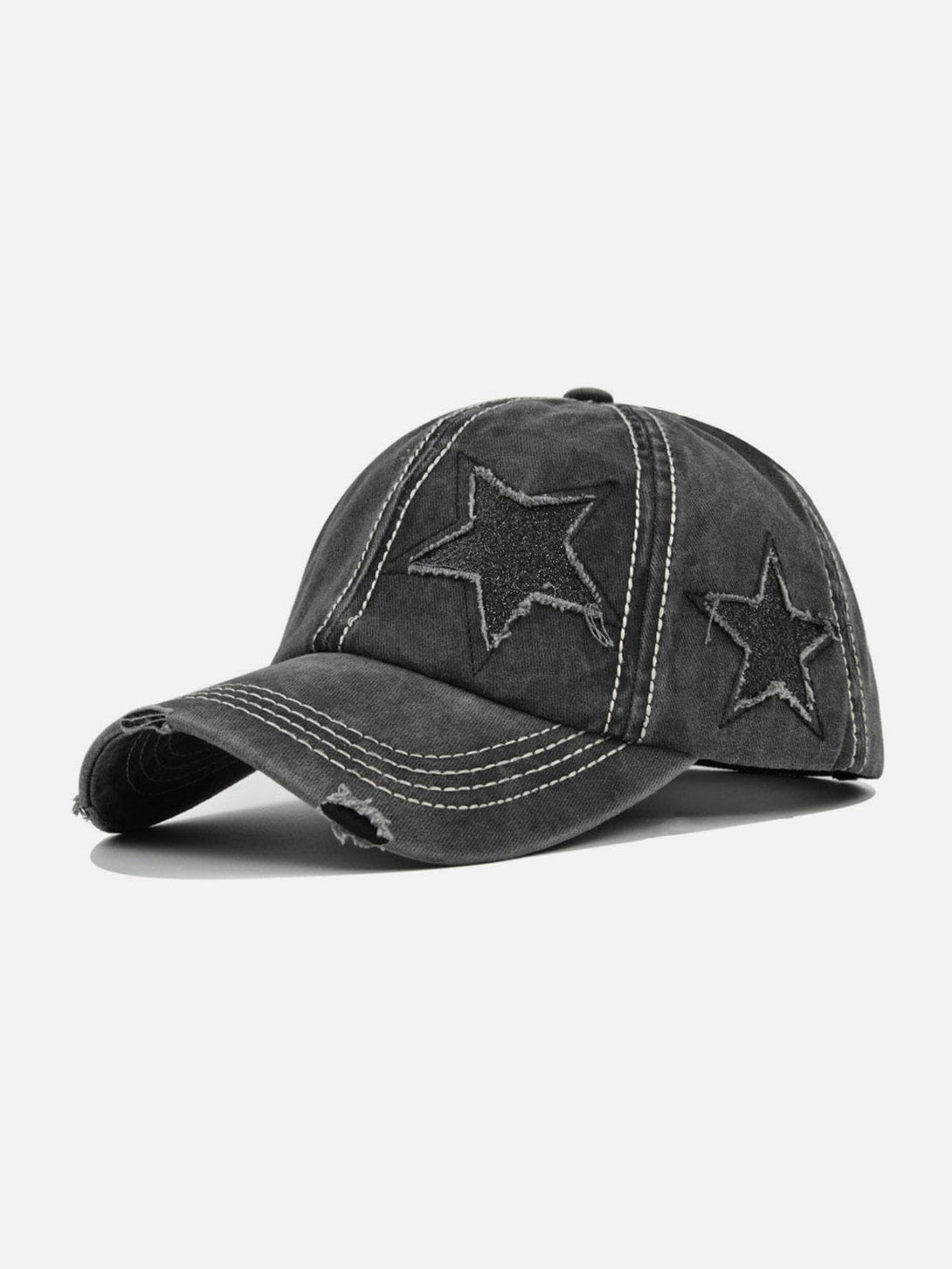 Helmiss - Hole Star Washed Hat- Streetwear Fashion - helmiss.com