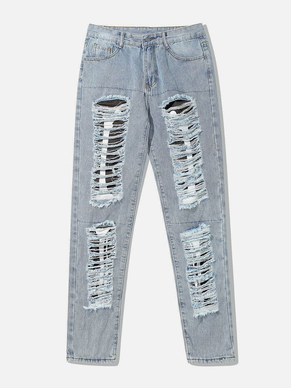 Helmiss - Holes To Hide Bones Jeans- Streetwear Fashion - helmiss.com