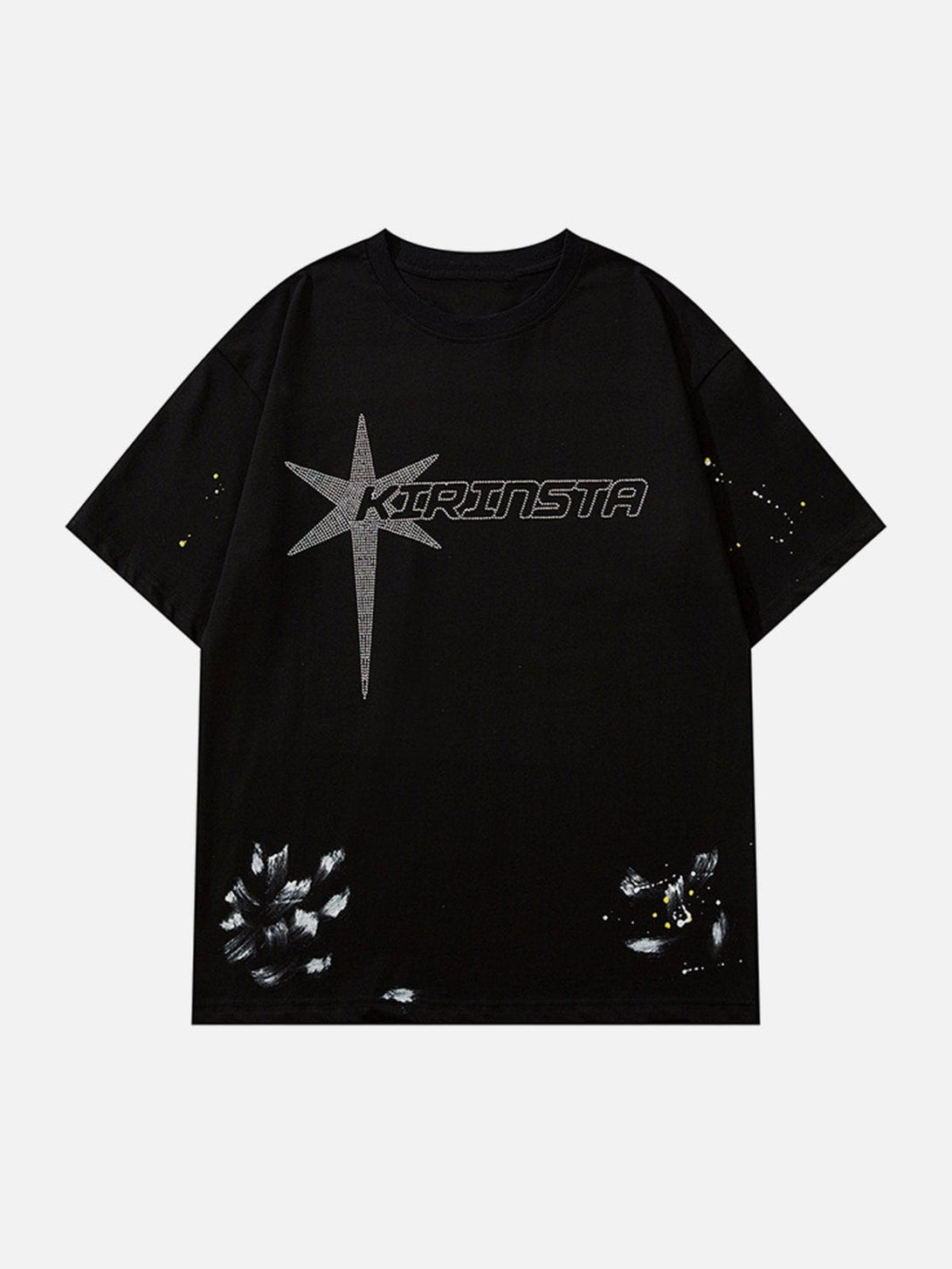 Helmiss - Hotfix Rhinestones Tee- Streetwear Fashion - helmiss.com