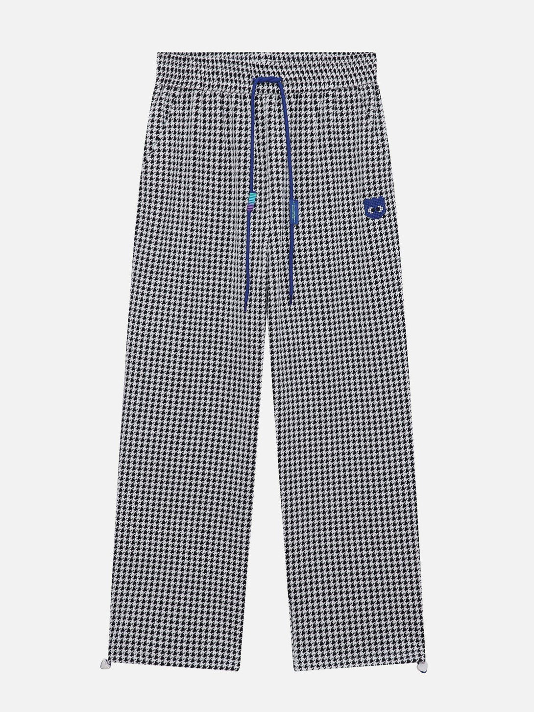 Helmiss - Houndstooth Straight-leg Casual Pants- Streetwear Fashion - helmiss.com