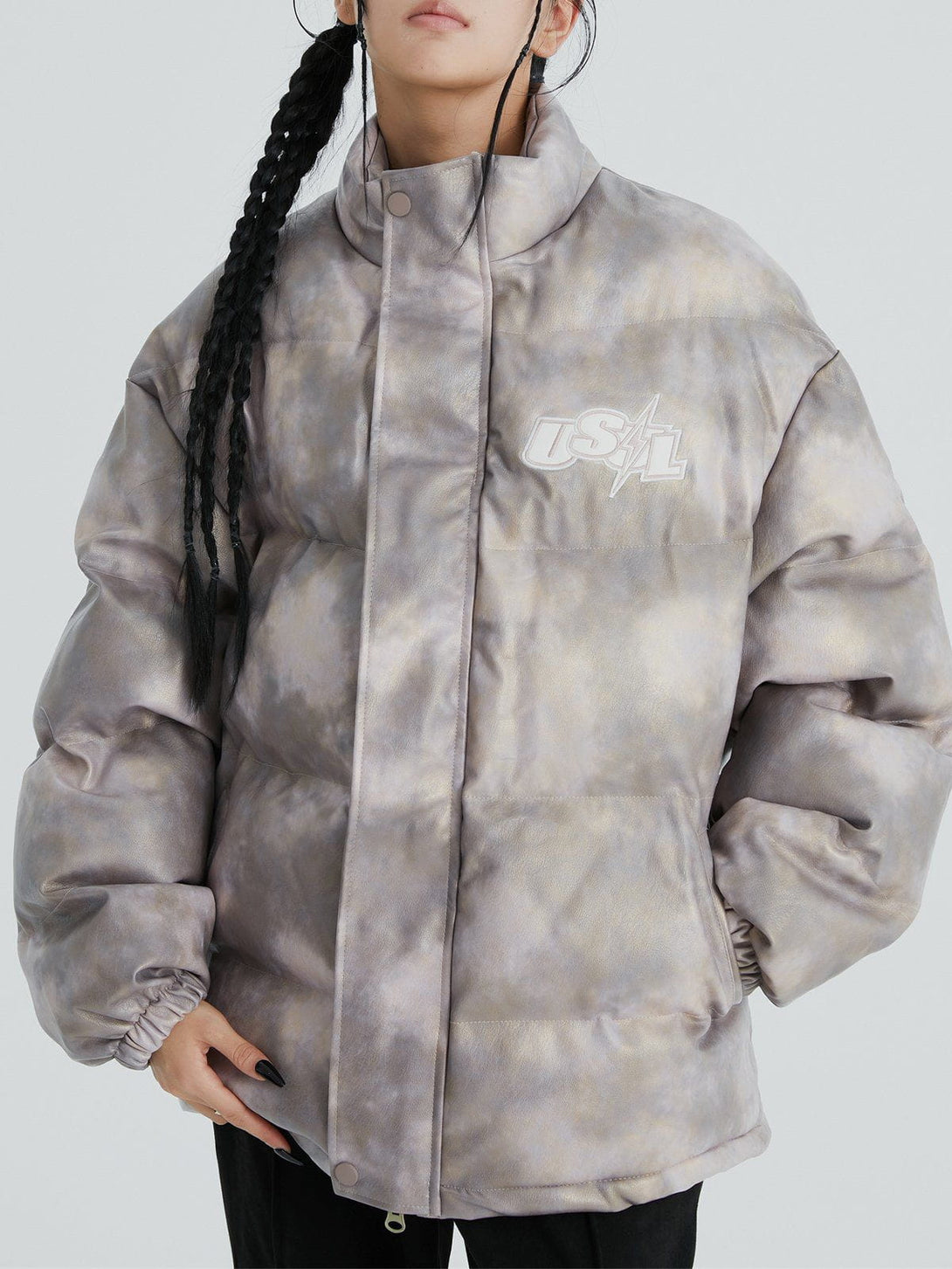 Helmiss - Inkjet Distressed Winter Coat- Streetwear Fashion - helmiss.com