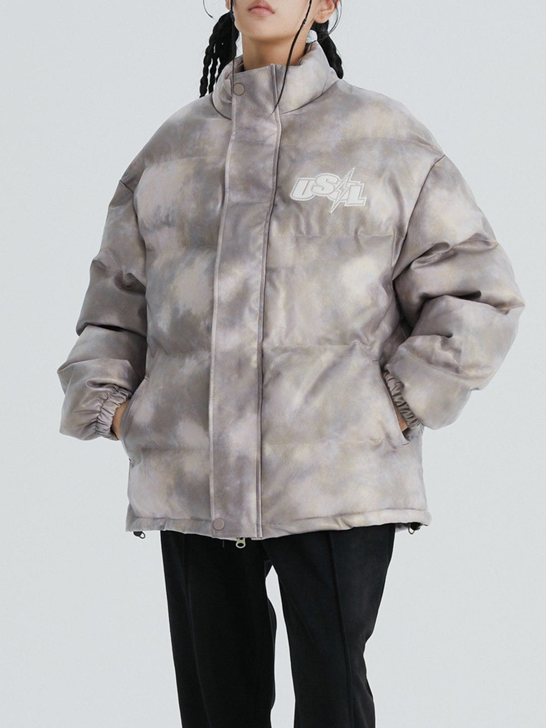 Helmiss - Inkjet Distressed Winter Coat- Streetwear Fashion - helmiss.com