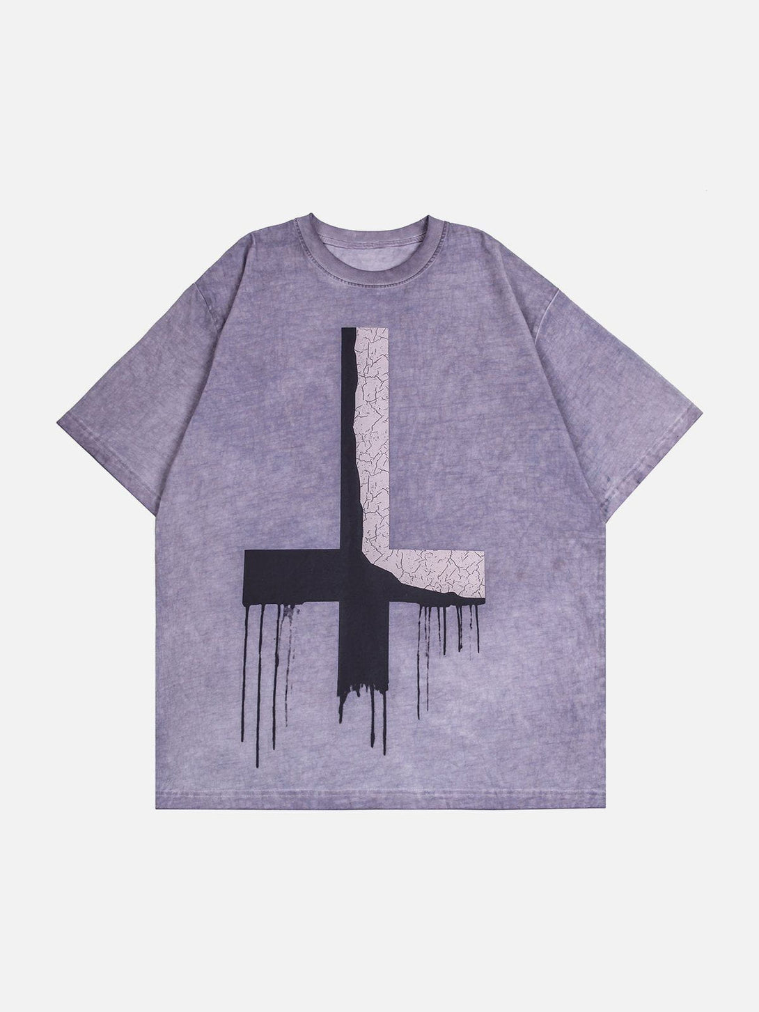 Helmiss - Inverted Cross Print Tee- Streetwear Fashion - helmiss.com