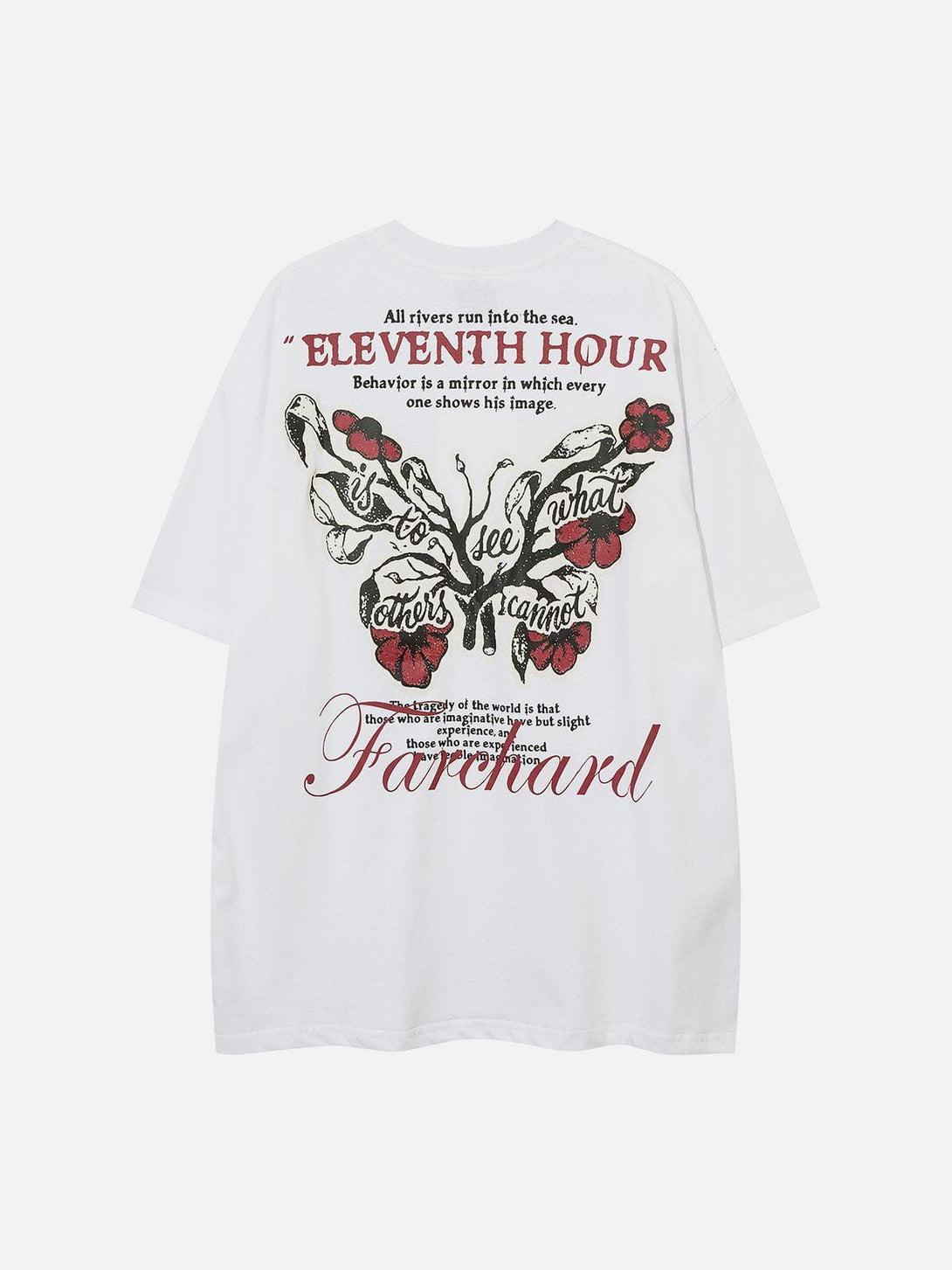 Helmiss - Irregular Butterfly Print Tee- Streetwear Fashion - helmiss.com