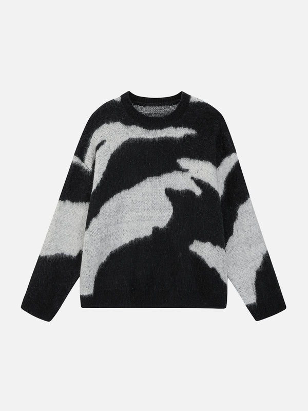 Helmiss - Irregular Contrasting Color Sweater- Streetwear Fashion - helmiss.com