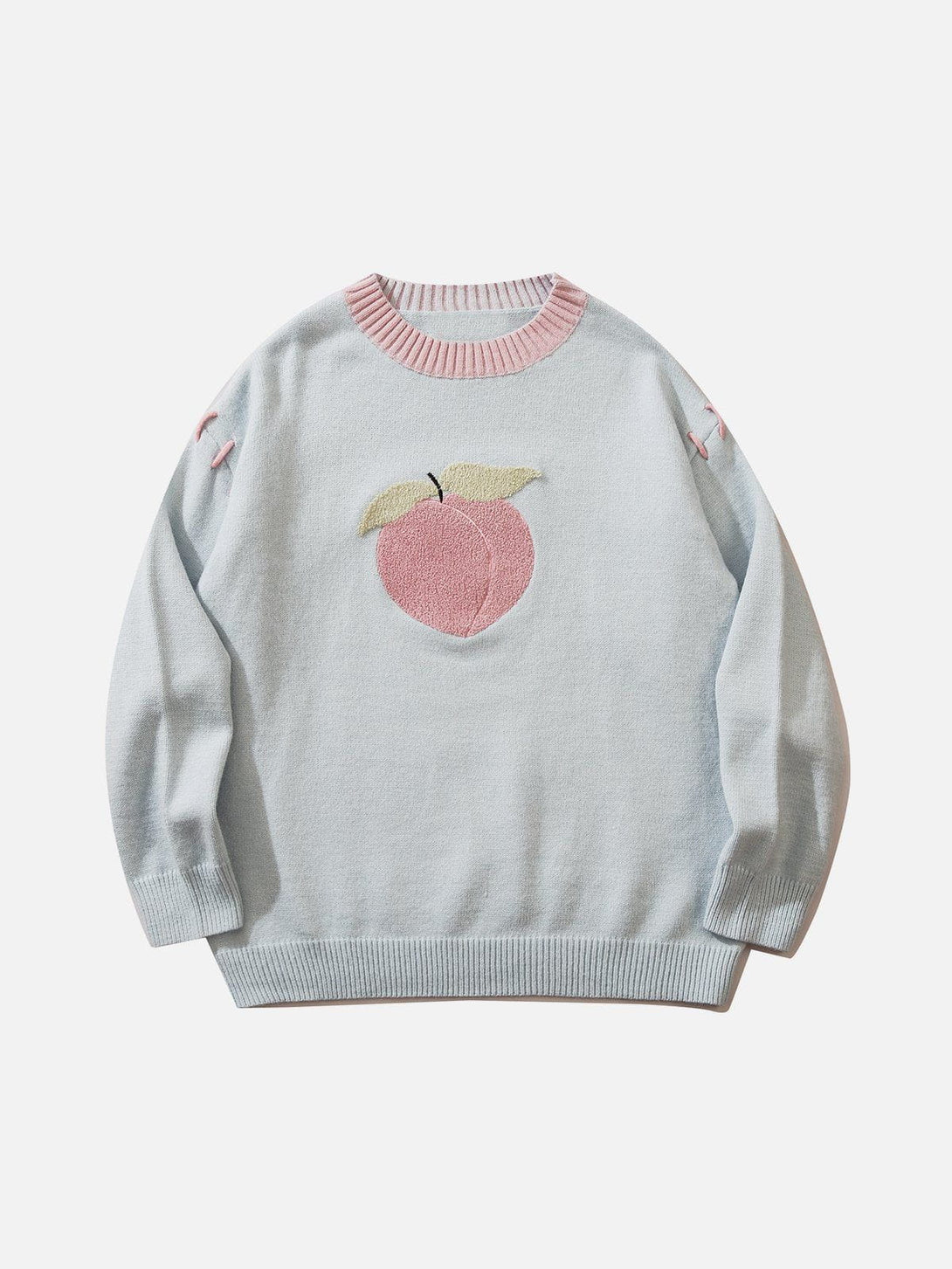 Helmiss - Juicy Peach Flocking Sweater- Streetwear Fashion - helmiss.com