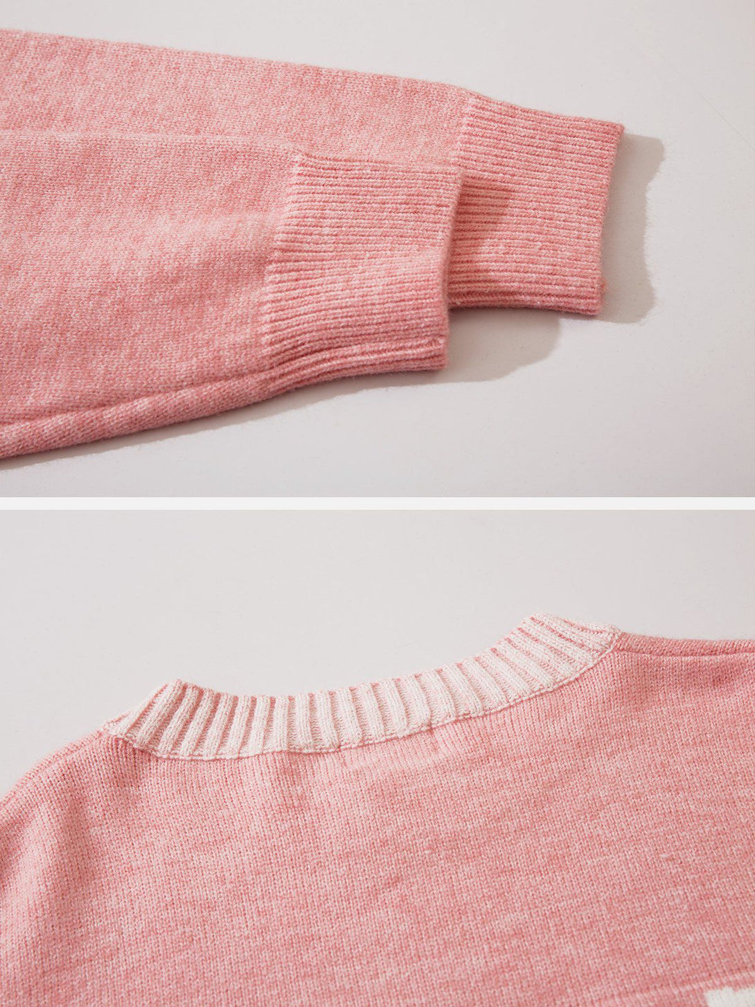 Helmiss - Juicy Peach Flocking Sweater- Streetwear Fashion - helmiss.com