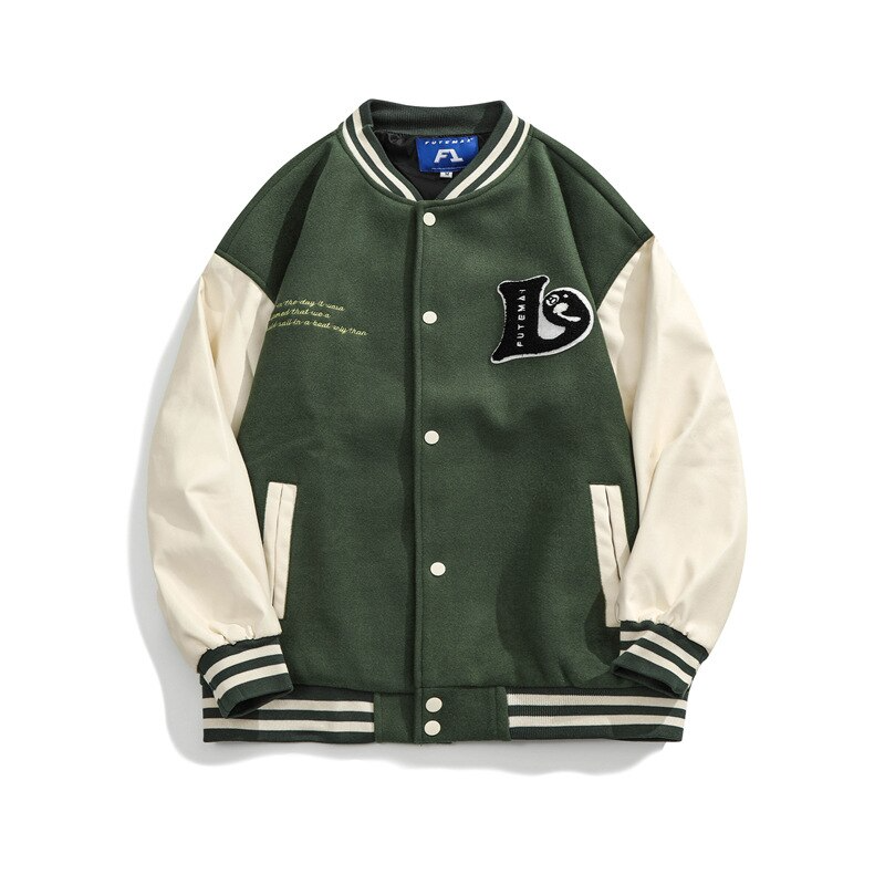 Helmiss - LBRHORN Baseball Jacket- Streetwear Fashion - helmiss.com