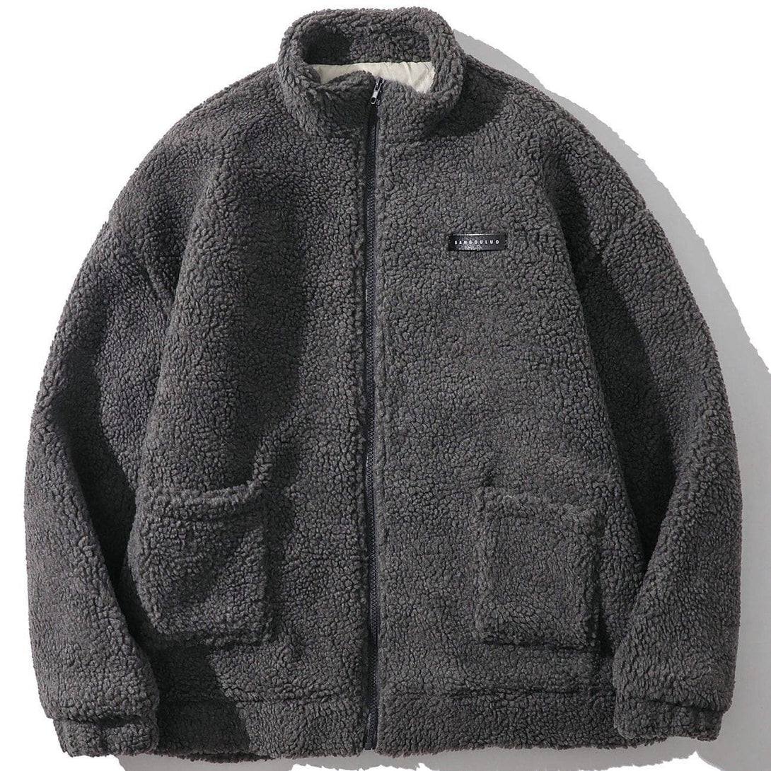 Helmiss - Label Sherpa Winter Coat- Streetwear Fashion - helmiss.com