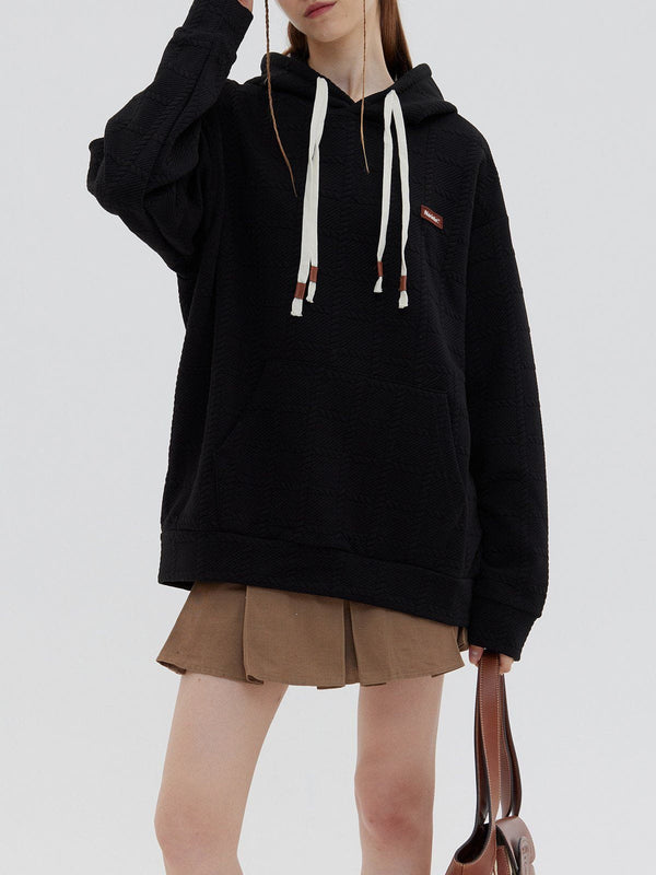 Helmiss - Labeled Drawstring Hoodie- Streetwear Fashion - helmiss.com