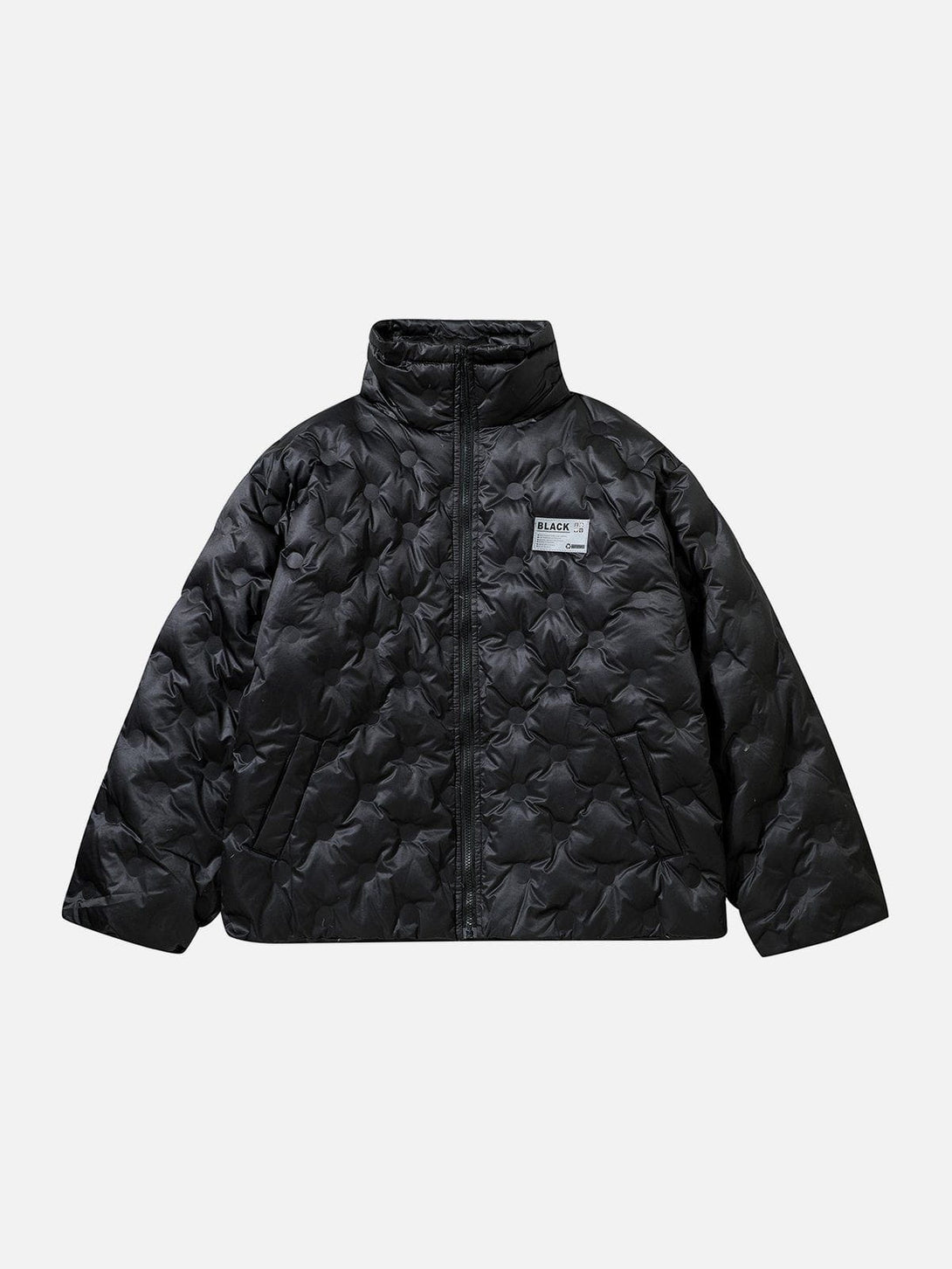 Helmiss - Labeled Drawstring Winter Coat- Streetwear Fashion - helmiss.com