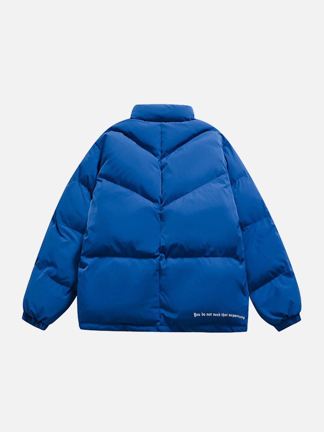 Helmiss - Labeled Solid Color Winter Coat- Streetwear Fashion - helmiss.com