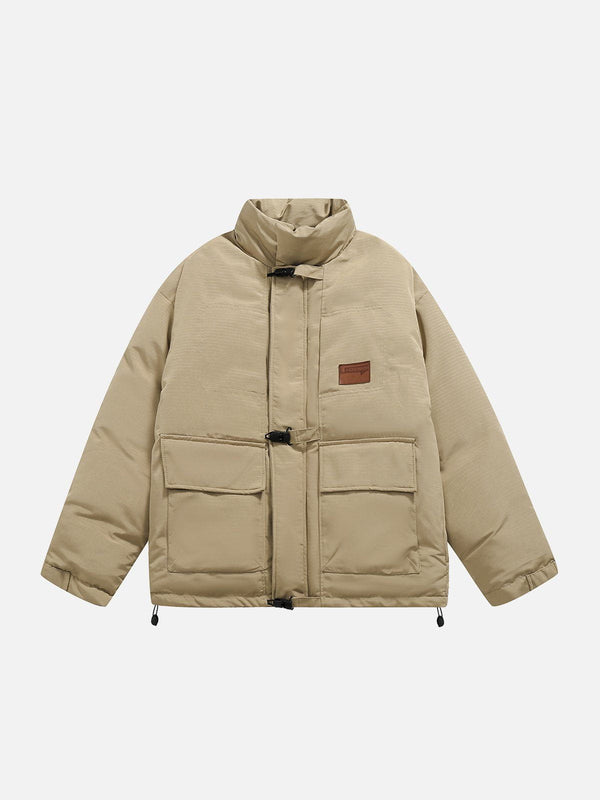 Helmiss - Labeling Tape Winter Coat- Streetwear Fashion - helmiss.com